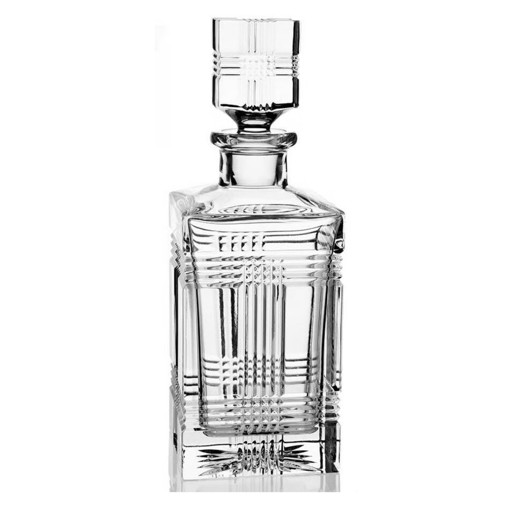 Ralph Lauren Glen Plaid Elegant Crystal Decanter